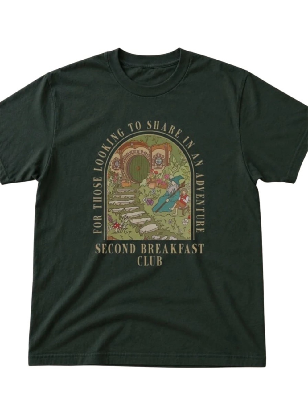 Forest Green Second Breakfast Club Graphic Tee